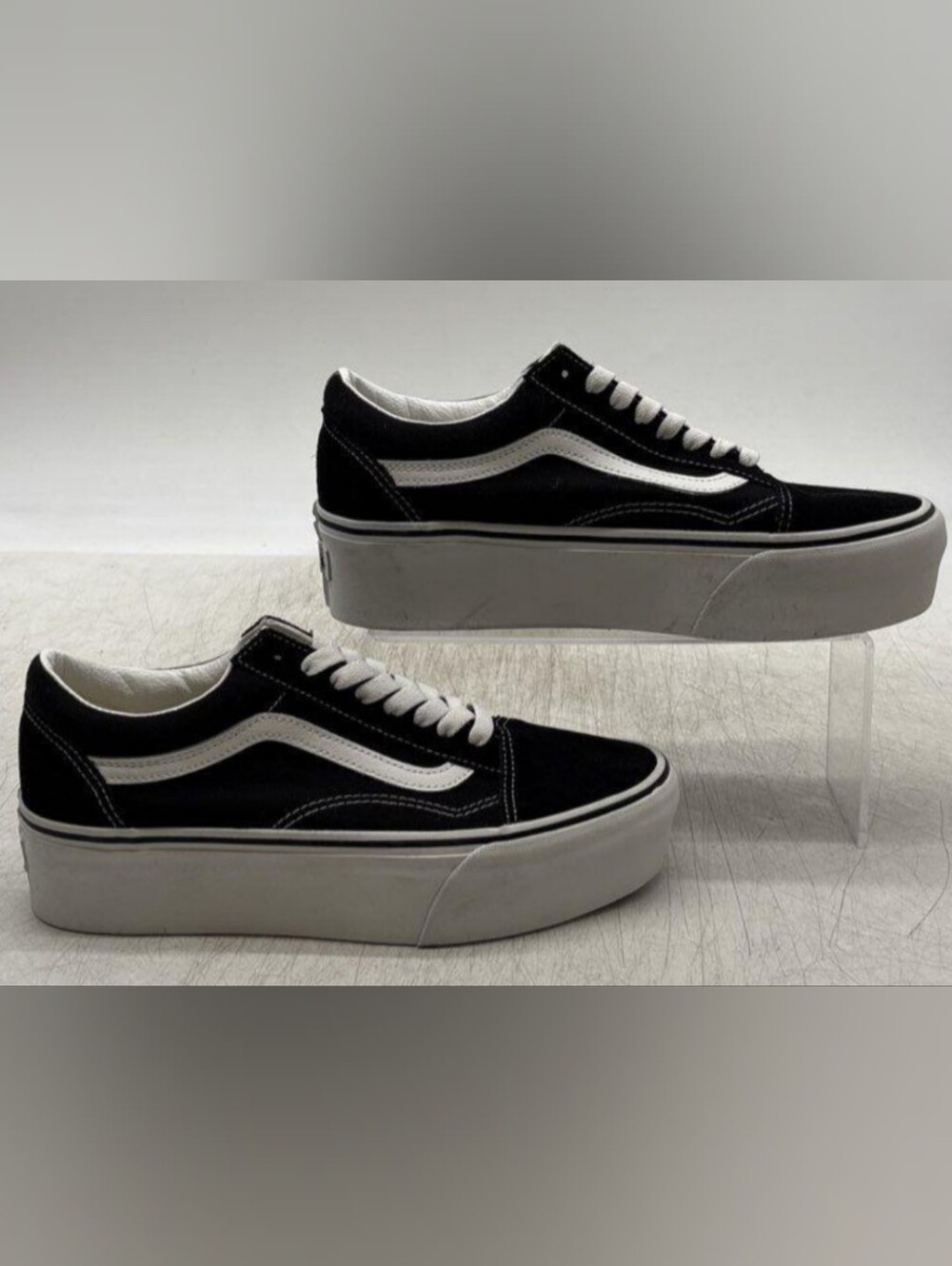 Vans Old Skool Black Suede Stackform Sneakers Size M7.5 W9 New MSRP $80 - Picture 3 of 9
